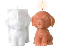 Silicone Candle Mold Home Simulation Dog Craft Casting Molds Table Decoration Plaster Casting Tool Concrete Mould Handmade Plaster Ornament Mould