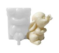 Silicone Candle Mold, Multi-Purpose, 10x7cm, Easter Egg Rabbit Candle Mold, DIY Craft Cast, Easy Release, for Holiday Festivals, Table Centerpiece, Handmade Soap, Fondant, Cake Decorations