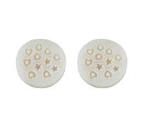 Silicone Candle Molds, 10 Cavity Star Heart Rings Cereal Soap Moulds DIY Baking Molds 2PCS