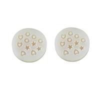 Silicone Candle Molds 10 Cavity Star Heart Rings Cereal Soap Moulds DIY Baking Molds 2PCS
