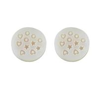 Silicone Candle Molds 10 Cavity Star Heart Rings Cereal Soap Moulds DIY Baking Molds 2PCS Candle