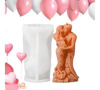 Silicone Candle Molds - 3D Hugging Abstract, Couple Sculpture Form | Human Body Scented Candle Silicone Mold, Art Body Resin Casting Mold for Valentine's Day Wedding Aniversary Party Home Decor