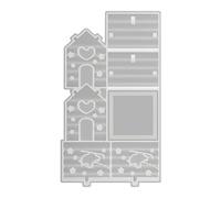 Silicone Candle Molds,Christmas House Epoxy Candle Holder Mold | Non-Stick Night Lamp Maker for Wax Plaster Clay Fondant Study Room Bedroom Living Room Kitchen Porches Office School