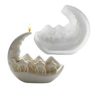 Silicone Candle Molds, Easy Release, 1Piece, Candle Making Mold, Concrete Ornament Mold, Versatile Applications, for Home Room Wedding Party Dinner Table Decoration