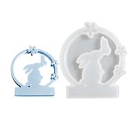 Silicone Candle Molds - Easy Release and Reusable, Mould for Soap, Rabbit Figure for Easter Spring Casting Resin Chocolate Home Decoration