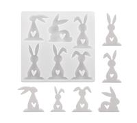 Silicone Candle Molds, Epoxy Table Centerpiece with 6 Rabbit Cavities, Resin Casting Mold, for Party Decoration, Weddings, Dinners, Dinner Table, Home and Room