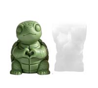 Silicone Candle Molds, More Than a Loving Turtle, 3D Animal Design Reusable Craft Molds for DIY Candles Resin and Soap Making, Family Party Creative Activity (Style A)