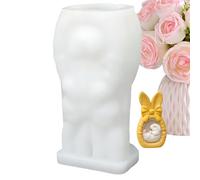 Silicone Candle Molds | Non-stick Food Grade Mould | Easter Bunny Candle Shape with Rabbit Ears and Decorative Bow | For Kitchen Home Plaster Molding Resin DIY