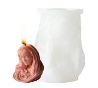 Silicone Candle Molds,Non-stick Silicone Jesus Mary,Heat Resistant Candle Making Molds | Home Decoration Plaster Soap Clay Concrete Beginners Craft Lovers Vacac