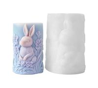 Silicone Candle Molds, Rabbit-Shaped Heat Resistant Craft Tool, Easter Candle Making Mold with Flexible Non-Stick Design, Sturdy Diy Accessory, for Family Students Adults Home Use
