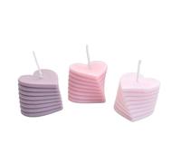 Silicone Candle Mould 3D Rotating Love Candle Mold Stacking Heart-Shaped Aromatic Gypsum Process Resin Soap Cake Decoration Handmade Molds(F)