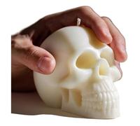 Silicone Candle Mould 3D Skull Candle Silicone Mold DIY Halloween Decorative Handmade Soap Plaster Epoxy Craft Casting Tools for Home Gifts(B)