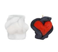 Silicone Candle Mould - 3D Snake Heart & Fruit Candle Mould | Plaster & Resin Silicone Mould for Heart-Shaped & Three-Dimensional Candles, Gift & Home Decoration, Artistic & Halloween Decoration