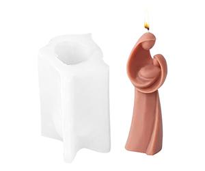 Silicone Candle Mould,Abstract Jesus Candle Moulds,Silicone Epoxy Casting Resin Moulds Christmas Decor,Candle Moulds for Candle Making,Modern Decorating DIY Craft Mould,for Making Candles,Soaps