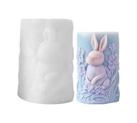 Silicone Candle Mould - Bunny Craft Molder, 6-Cavity Bunny Mold with Flexible Design, Premium Resin Mold, Easy Casting Mould, Art Molds for Family Students Adults Home Indoor Crafting