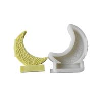 Silicone Candle Mould Candle Resin Silicone Mold Handmade Ramadan Decoration Eid Moon Star for Candle Making(Type 04)