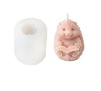Silicone Candle Mould Candle Silicone Mold 3D Cute Hedgehog -Animal Shape Read Book Soap Resin Craft Plaster DIY Making Kit Handmade Home Decor(Style-03)