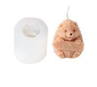 Silicone Candle Mould Candle Silicone Mold 3D Cute Hedgehog -Animal Shape Read Book Soap Resin Craft Plaster DIY Making Kit Handmade Home Decor(Style-05)