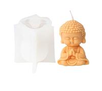 Silicone Candle Mould Candle Silicone Mold 3D Praying Buddha Statue Plaster Resin Making Mould Religious Decor Craft(8.8 * 10.6cm)