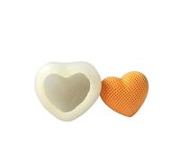 Silicone Candle Mould Candle Silicone Mold 3D Woven Love Heart-Shaped Making Kit Handmade Plaster Soap Chocolate Cake Decoration Baking Tools for DIY(6 * 5.6cm)