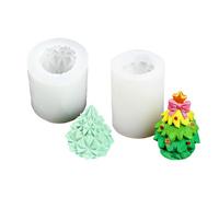 Silicone Candle Mould, Christmas Baking Silicone Mold, 3D DIY Moulds for Making Candle, Soap, Candy, Chocolate, Cake or Ornament in Christmas or Party (Christmas Trees 2Pcs)