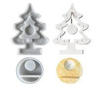 Silicone Candle Mould - Christmas Tree Resin Mould, 2-Piece Champagne Holder Concrete, Craft Mould Table Decorations and Resin Art | Ideal for Handmade Candle Holders Holiday Home Party Centre Pieces