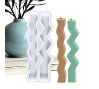 Silicone Candle Mould, Pillar Mould with Long Wave | Silicone for Soap with Easy Draining, for Soap, Crafts, Home Decoration, Resin Casting, Festivals