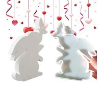 Silicone Candle Mould - Reusable Rabbit Shape - Non-stick Butterfly Design, for Easter, Spring, DIY, Resin Casting, Soap, Chalk