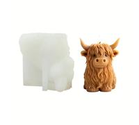 Silicone Candle Mould Silicone Candle Mold 1pc Highland Cow - Reusable Animal Shaped for DIY Handmade Candles, Plaster & Resin Crafts Farmhouse