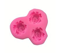 Silicone Candle Mould， Silicone Candle Mold 3 Rose Flower Pink Resin Casting Polymer Clay DIY Soap Making