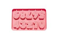 Silicone Candle Mould Silicone Mold Birthday for DIY Candle Making Rose Number Cake Decor Reusable Non-Stick Chocolate Candles Baking Supplies for DIY(1PC Number Pink)