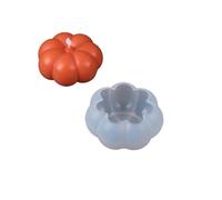Silicone Candle Mould， Silicone Pumpkin Candle Mold DIY Halloween Soap Plaster Resin Pack of 2 Multiple Sizes(7.8 * 3.8cm)