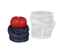 Silicone Candle Mould - Snake Shape for Candles, Easy Removal for Handmade Soaps Artistic Projects Casting Figure