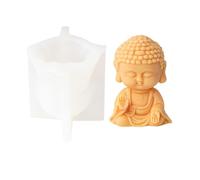 Silicone Candle Moulds Candle Silicone Mold 3D Praying Buddha Statue Plaster Resin Making Mould Religious Decor Craft(9 * 11.2cm)