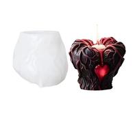 Silicone Candle Moulds Candle Silicone Mold Halloween Hand held Heart DIY Horror Mutation Craft Resin Gypsum Cement Casting for DIY(Color 03)