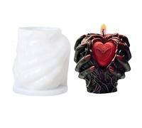 Silicone Candle Moulds Candle Silicone Mold Halloween Hand held Heart DIY Horror Mutation Craft Resin Gypsum Cement Casting for DIY(Color 02)