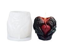 Silicone Candle Moulds Candle Silicone Mold Halloween Hand held Heart DIY Horror Mutation Craft Resin Gypsum Cement Casting for DIY(Color 04)
