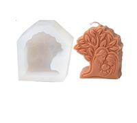 Silicone Candle Moulds Candle Silicone Mold Mini Flat Oval Round Heart-Shaped Cross Sculpture Resin Plaster Making Home Decor for DIY(Style-02)