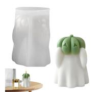 Silicone Candle Moulds - Decorative Casting Moulds for Concrete Table Decoration - Pumpkin Ghost Mould for Candle Wax Concrete Plaster Epoxy Resin Crafts
