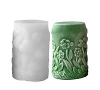 Silicone Candle Moulds - Decorative Ornaments Made of Plaster in the Shape of and Flowers - Casting Mould for Soap Making and | for Decoration of Home, Rooms, Weddings, Parties, Dinner and