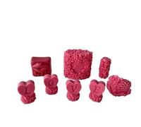 Silicone Candle Moulds DIY Rose Heart Love Aromatherapy Candle Mould Silicone Mold Chocolate Candy Cake Decorating for DIY(E)