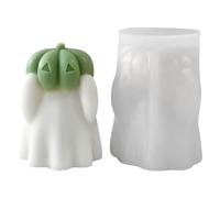 Silicone Candle Moulds, Epoxy Resin Mold | Halloween Pumpkin Ghost Shape Craft Making For Candle Wax Cement Plaster Epoxy Resin Seasonal Decorators Event Organizers