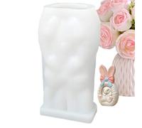 Silicone Candle Moulds, Food Grade Shape Easy Release Rabbit Candle Mould with Easter Ears and Bow Decorative for Plaster, DIY, Resin, Crafts, Arts and Crafts