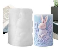 Silicone Candle Moulds, Heat Resistant Silicone Tool | 3D Rabbit Mould - For Easter Party Birthday Home