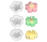 Silicone candle moulds molds Pack of 3 Flowers for Watering Casting DIY