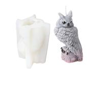Silicone Candle Moulds Silicone Candle Mold 3D Owl DIY Little Animal Making Supplies Handmade Soap Plaster Craft Resin Home Decor for DIY(Color-02)