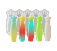 Silicone Candle Moulds Star Design Casting Model with Good Luck Wishes