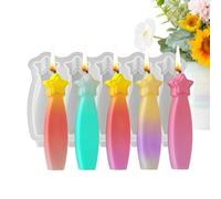 Silicone Candle Moulds | Star Design Casting Model With Good Wishes - Candle Moulds for Candle Making - For Candle Making Soap Making Crafts Art Decoration Home DIY Hand Paint