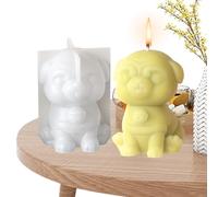 Silicone Candlestick Dog-Puppy Form, Flexible Candle Production Tool | Silicone Shape with Dog Pattern, Pet Candlestick, 3D Wax Sculpture Shape