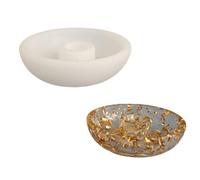 Silicone Candlestick Mold Bowl Shaped Holder Mold Decorative Home Ornament Practical Jewelry Making Tool Coffee Shop Decoration